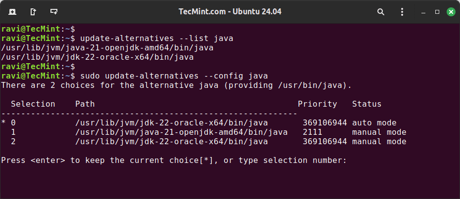 Multiple Java Versions in Ubuntu