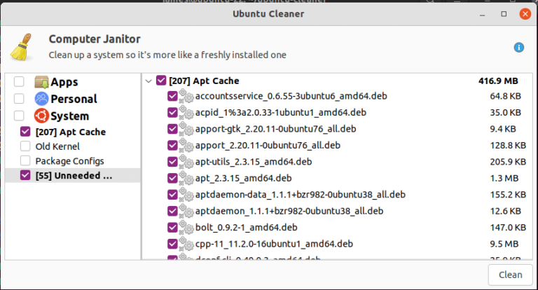 ubuntu disk cleaner
