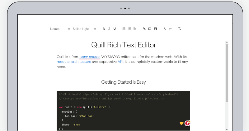 JavaScript Rich Text Editor, WYSIWYG editor in HTML5
