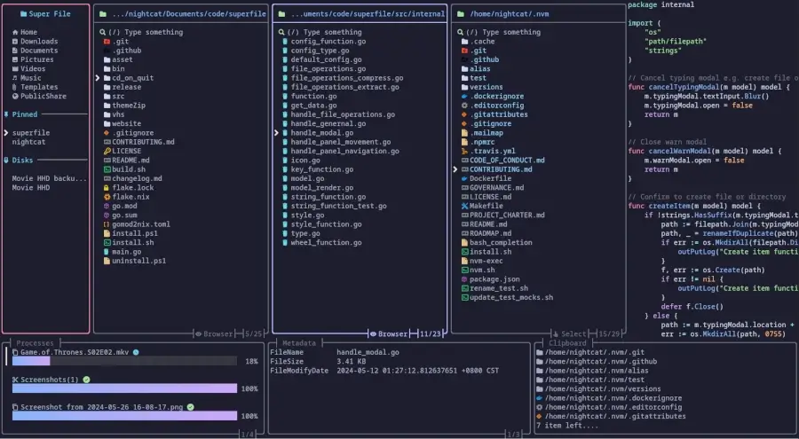 Superfile - Terminal-Based File Manager