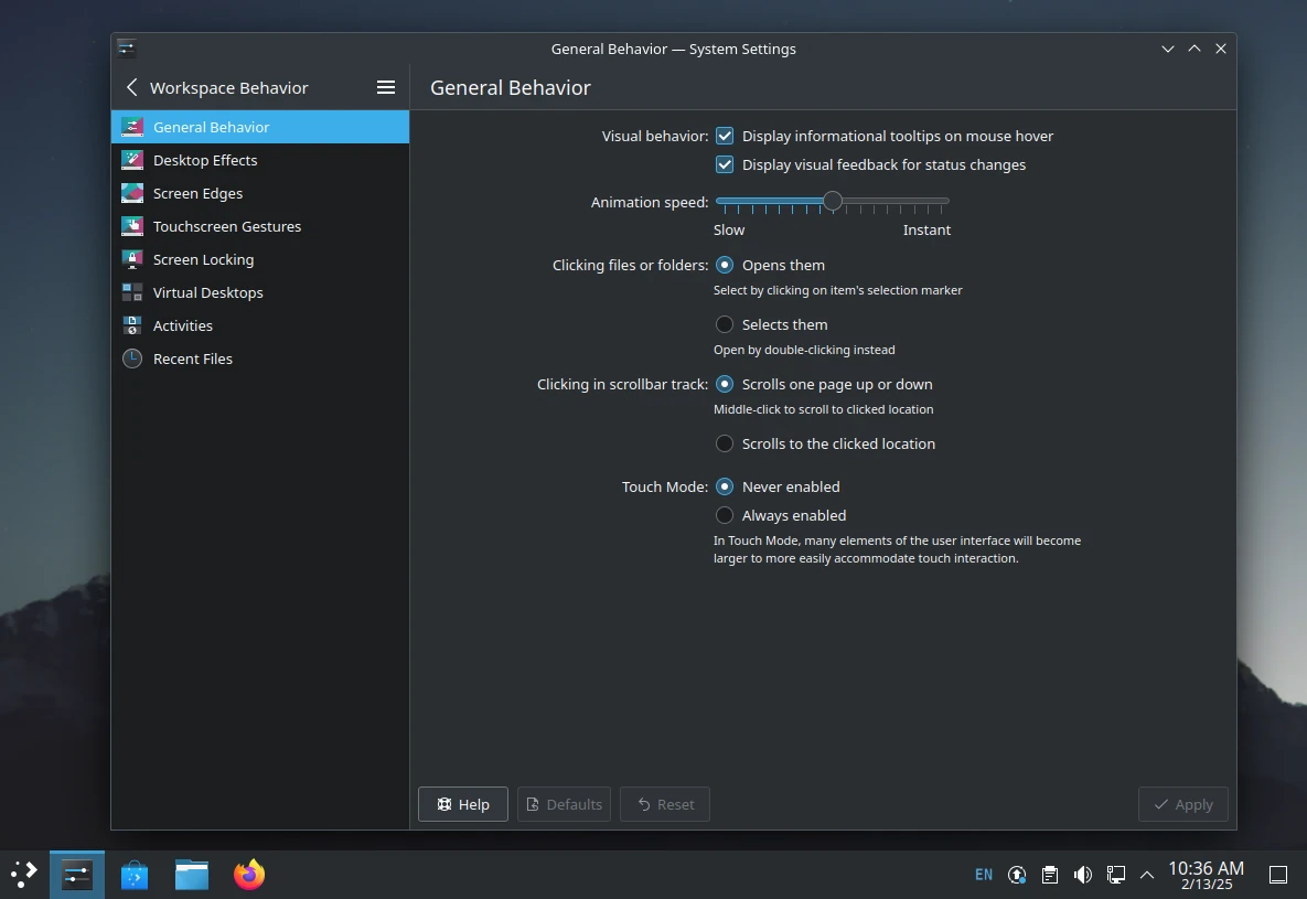 KDE System Settings