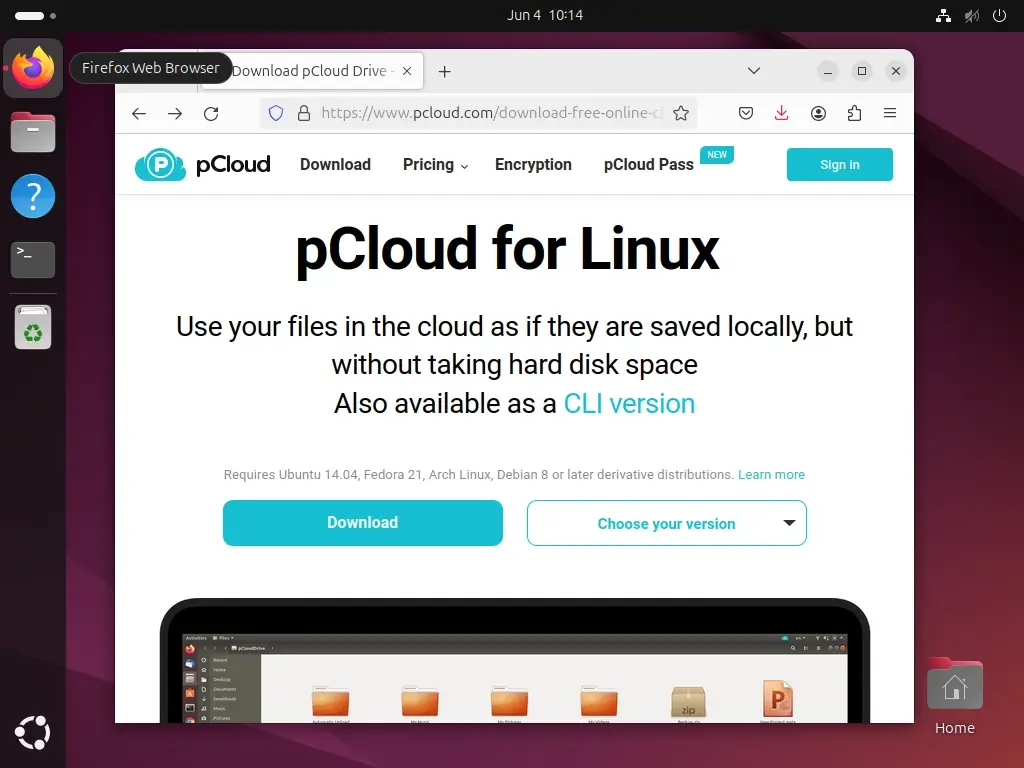 Download pCloud for Linux