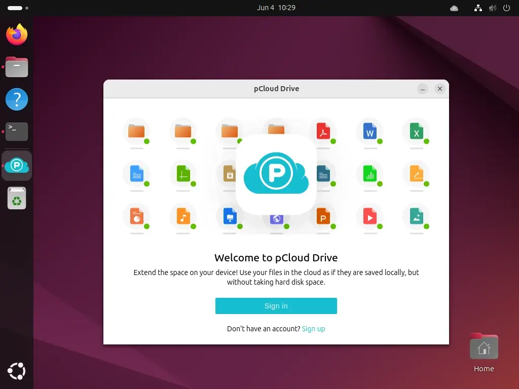 Install pCloud in Linux