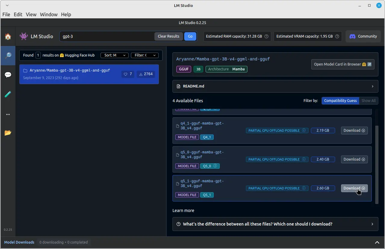 Download LLM Model in LM Studio