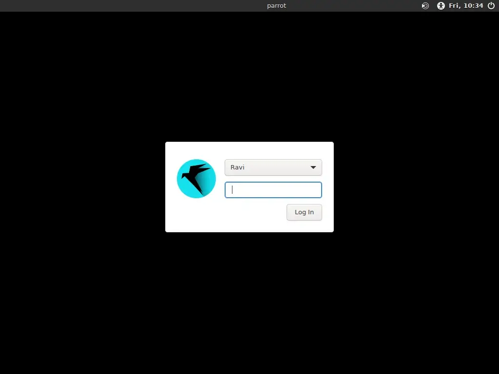 Parrot OS Login