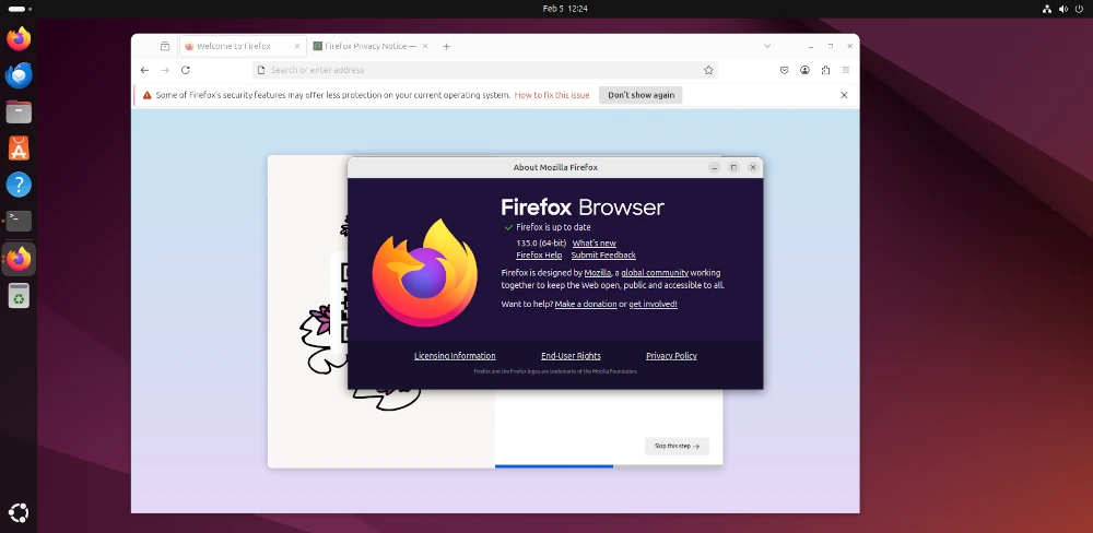 Firefox Running in Ubuntu