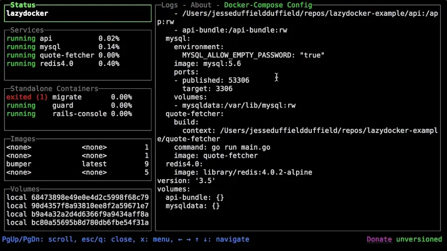 LazyDocker: Command-Line Docker Management