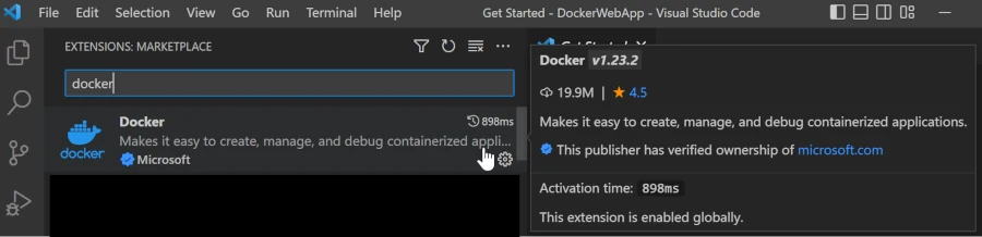 VS Code Docker Extension