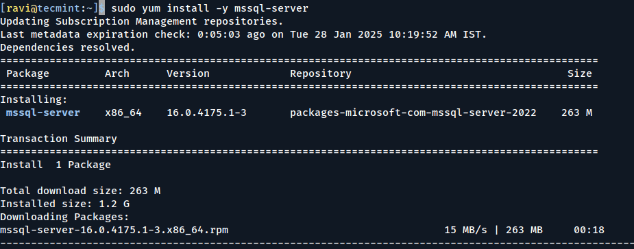 Install SQL Server on RHEL