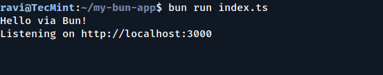 Run Bun in Linux