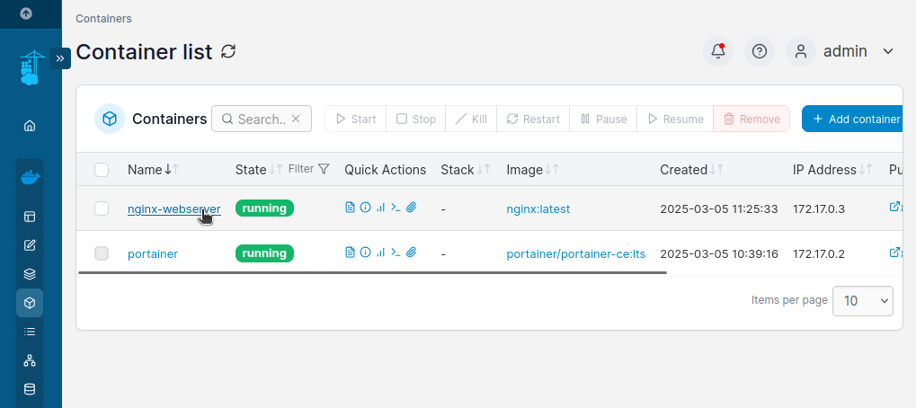 Verify Docker Container